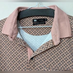 3 for $30 LE31 By Simons Liquid Cotton Pink Polo Shirt Size L EUC
